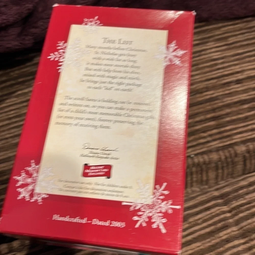 Hallmark 2003 The List Christmas  Ornament